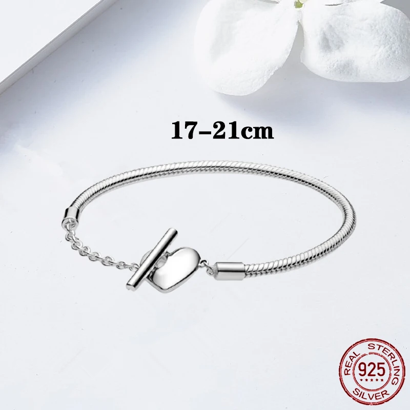 

Silver Bracelet 925 Sterling Silver Original T-snake Heat Bracelet Fit Brand Knot Chain Bracelet femme Jewelry For Women Gift