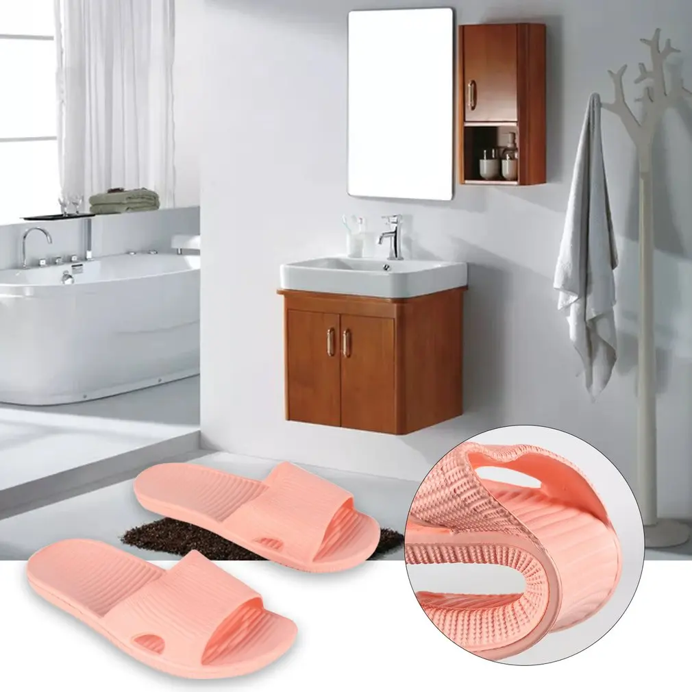 

Fashion Unisex Women Men Shoes Bathroom Skidproof Flat Sandals Summer Home Bathroom Slippers Casual Indoor Beach Slippers