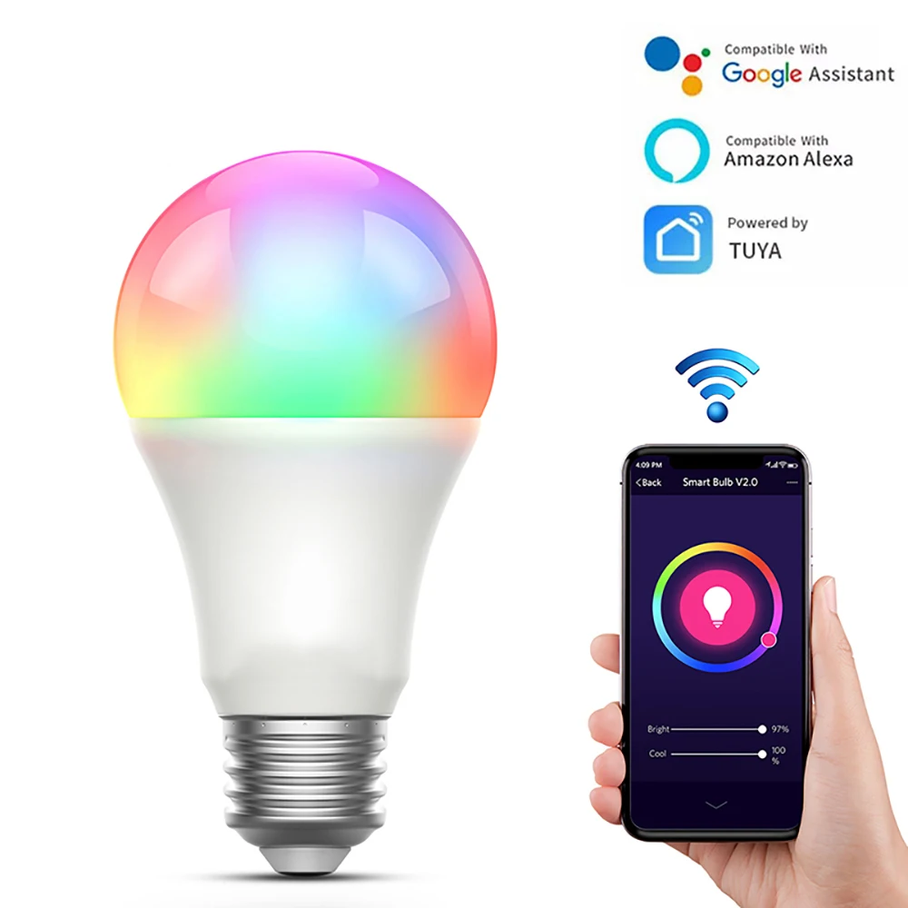 

9W WiFi Smart Bulb E27 Tuya Led Light Inteligente Lamp 220V Home Magic Light Work With Alexa Google Assistant