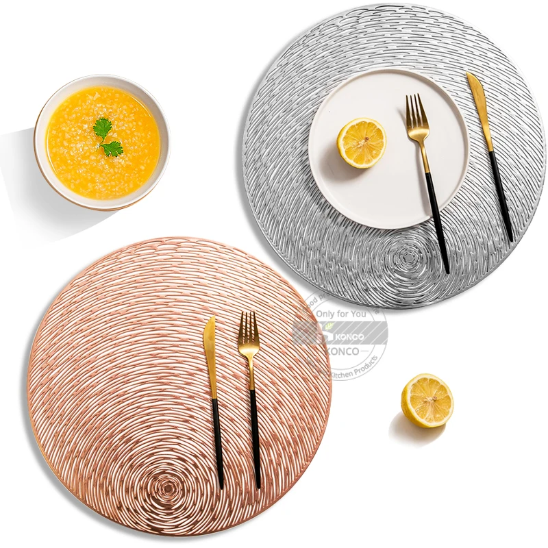 Круглая подстилка Konco из ПВХ устойчивая подставка для чашек коврик Декоративные