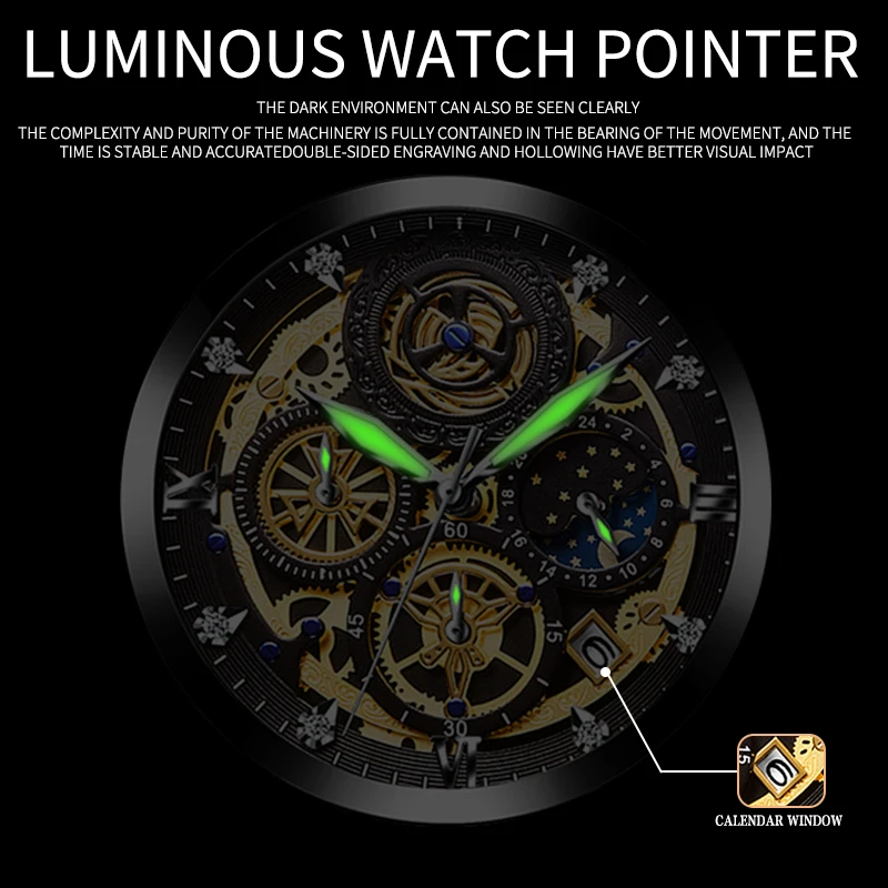 

2021 New Fashion Men's Watch Stainless Steel Top Brand Luxury Waterproof Sports Chronograph Quartz Men's Relogio Masculino
