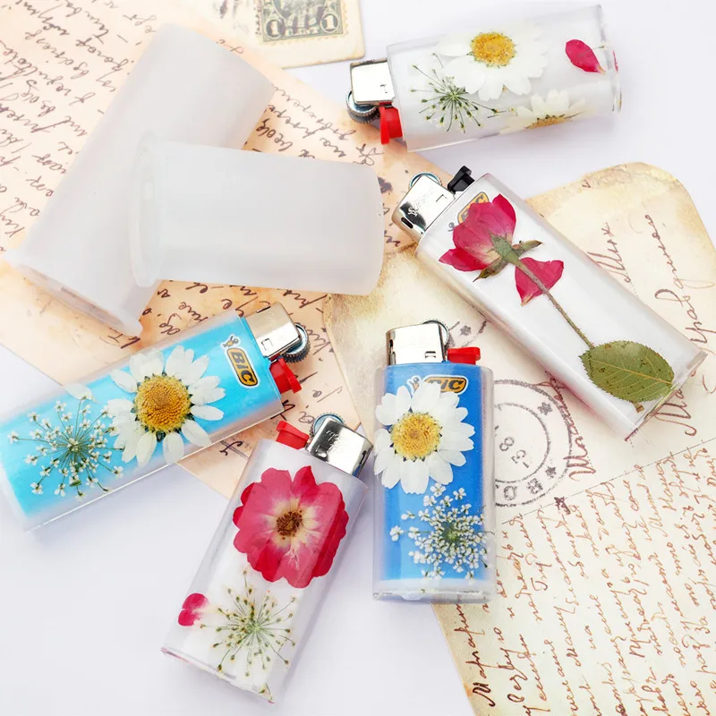 

3D Printing DIY Crystal Gutta Percha Silicone Mold Lighter Protective Cover Mirror Silicone Mold Wholesale Drop Shipping
