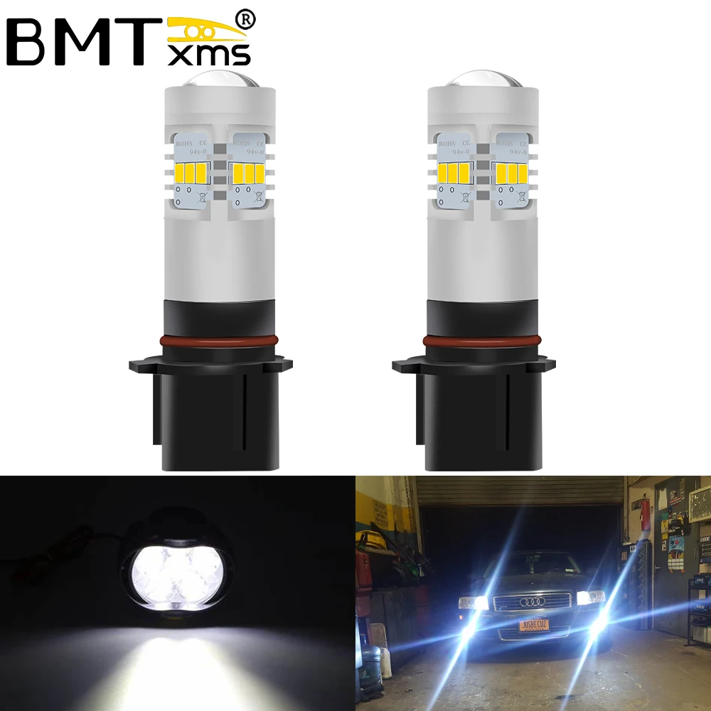 

BMTxms For Skoda Yeti 5L Mazda CX-5 Audi A4 B8 Q5 Chevy Camaro W212 Canbus P13W LED Daytime Running Light Car Fog Lamp White