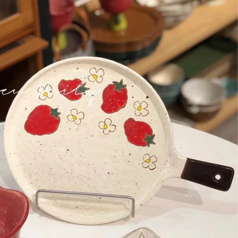 

Ручная роспись, 9-дюймовая тарелка для пиццы, керамическая тарелка, обеденные тарелки для еды, керамические тарелки