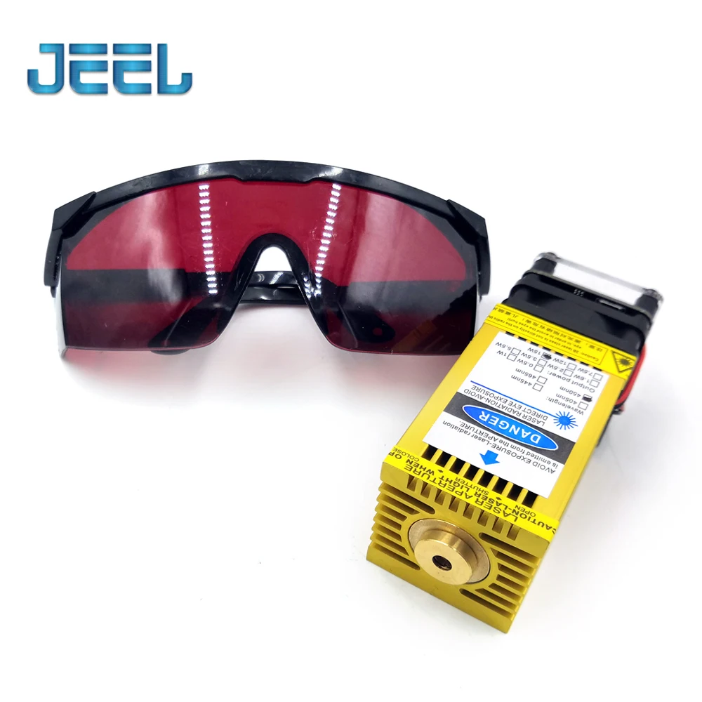 DIY аксессуары для лазерного гравера 15 Вт 450нм 40 мм сине фиолетовый лазерный модуль