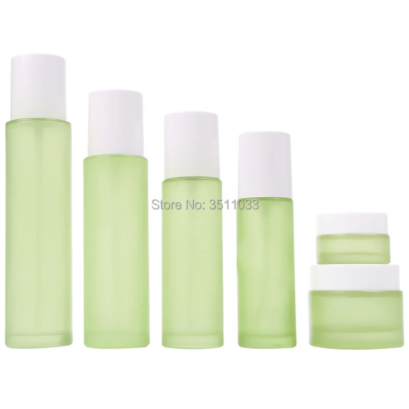 10 шт. зеленое Матовое Стекло спрей бутылка лосьон насос бутылочка с распылителем