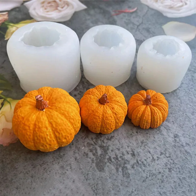 

Pumpkin modeling mold DIY aromatherapy gypsum candle 3d silicone modeling handmade, soap resin aromatherapy candle mold accessor