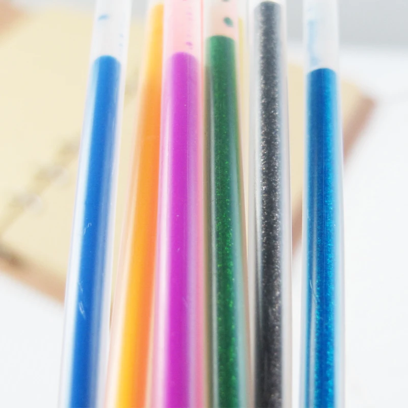 48 шт. цветная гелевая ручка-хайлайтер полностью блестящая детская ручка для