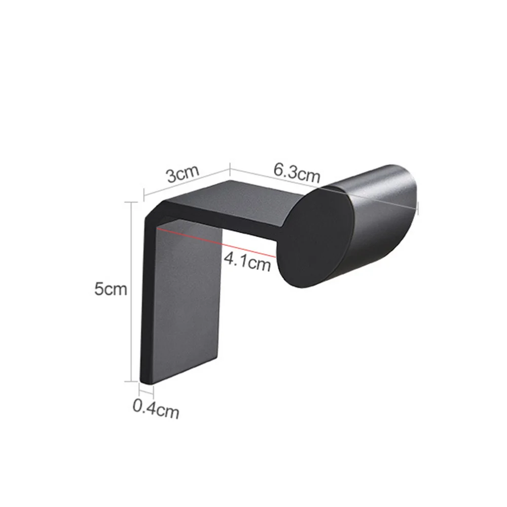 

2pcs Black Metal Hooks Simple Coat Hangers Wall Hook for Bathroom Bedroom Kitchen