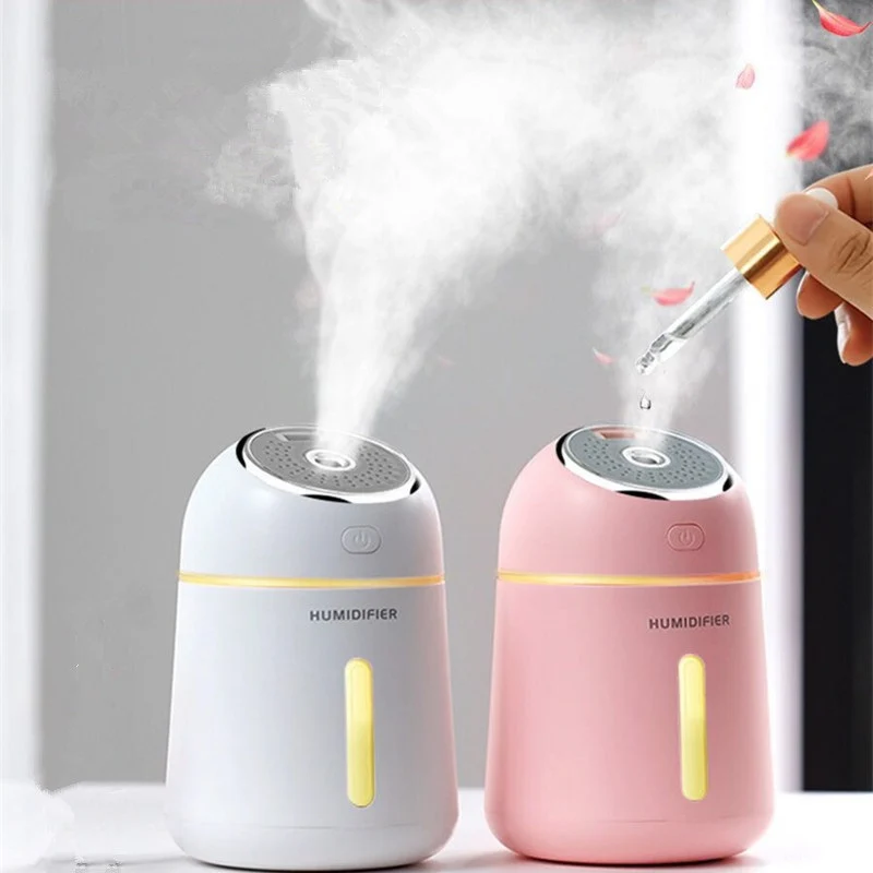 

Usb rechargeable ultrasonic air humidifier, portable aroma diffuser, fan, multi-function humidifier