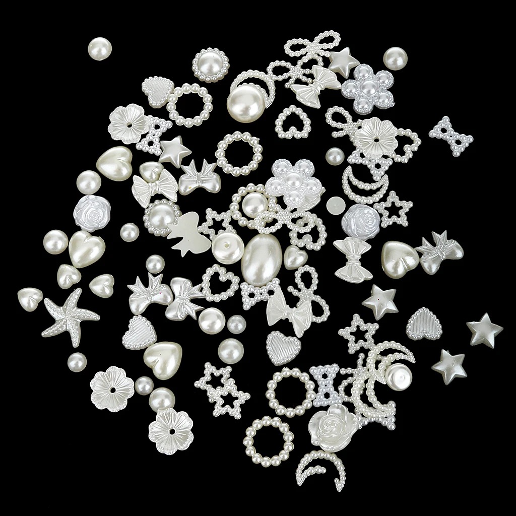 100 шт. полимерные бусины белая плоская задняя часть сделай сам скрапбукинг