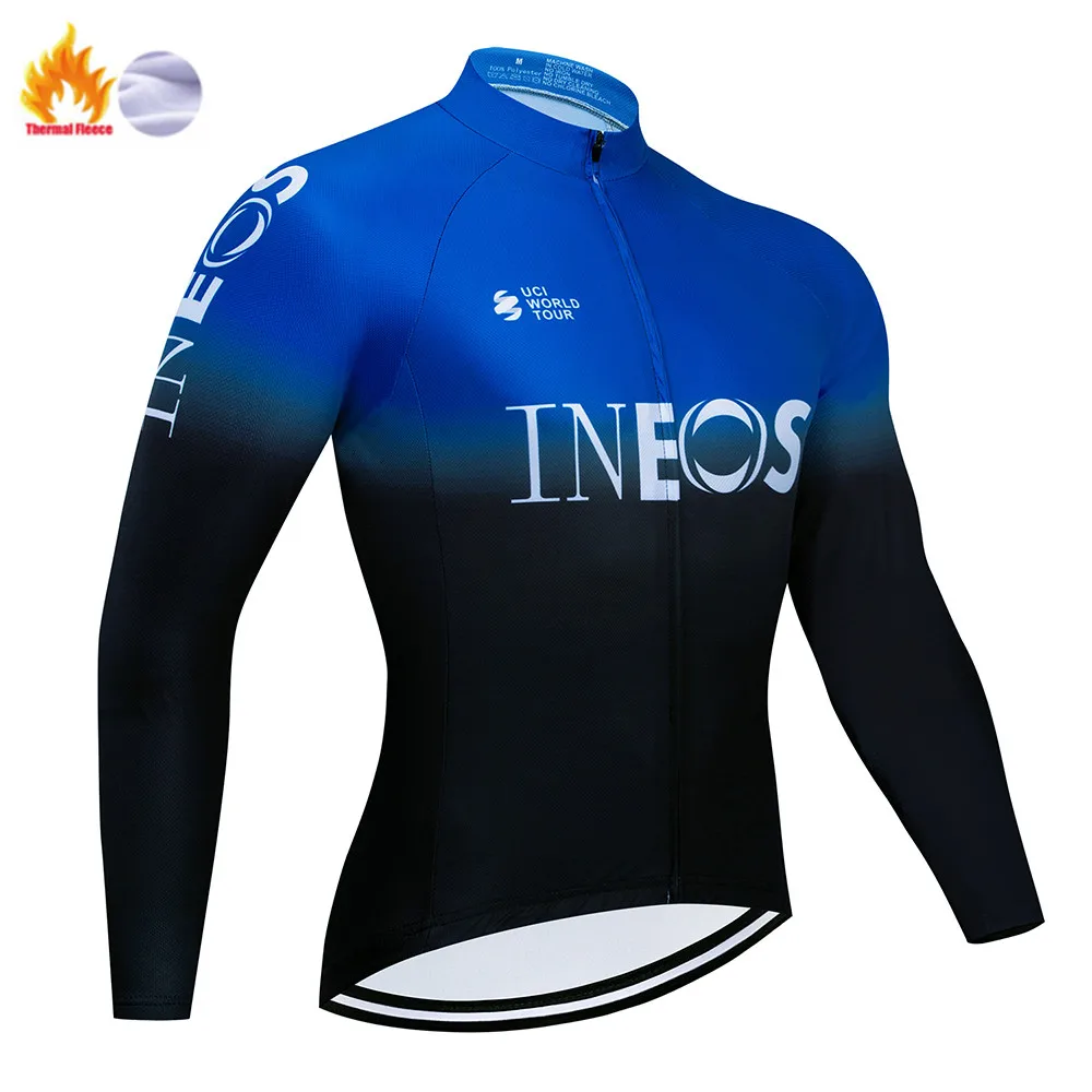 Winter Jersey Велоспорт Джерси Pro Team INEOS зимняя флисовая одежда для велоспорта MTB велосипедный комбинезон комплект Ropa Ciclismo триатлон комплект для велоспорта - Цвет: Winter Jersey