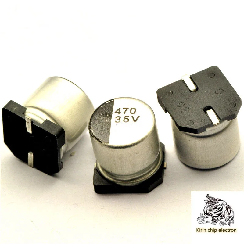 

50pcs / lot chip aluminum electrolytic capacitor 35V / 470uf volume 10 * 10mm chip capacitor