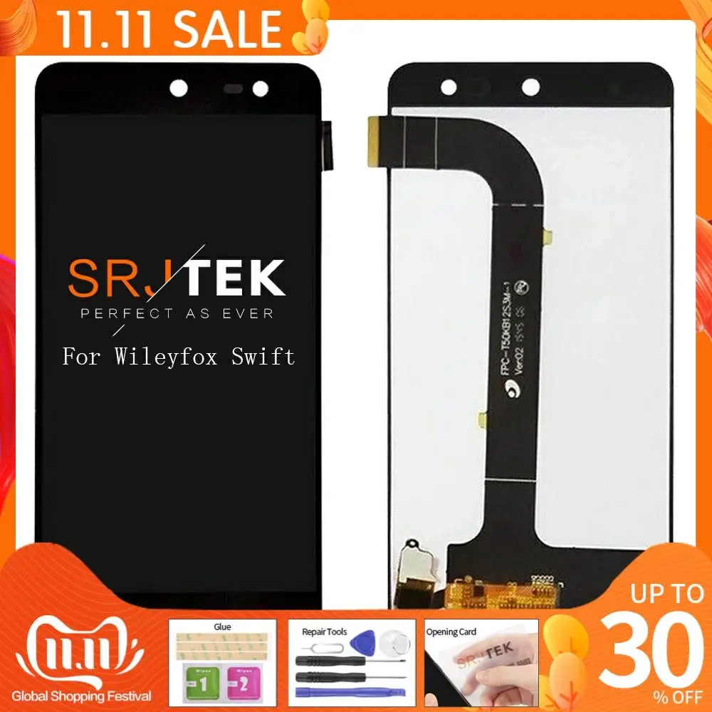 

5 "ЖК-дисплей для Wileyfox Swift, дисплей для Wileyfox Swift, экран с рамкой, запасные части для ремонта