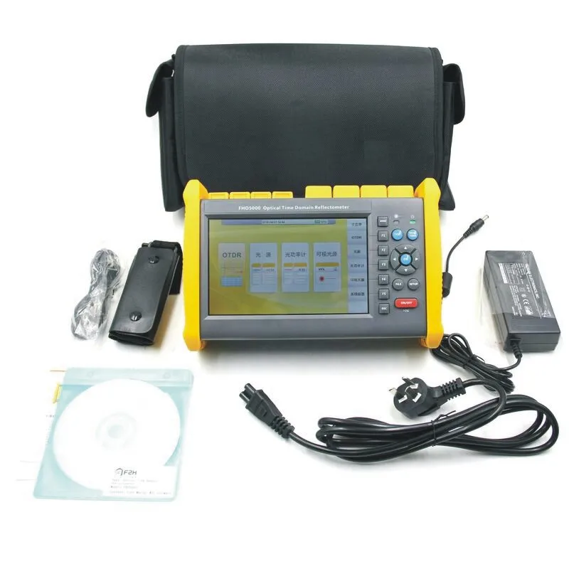 OTDR измеритель мощности тестер оптического волокна 1310/1550/1625nm VFL и F2H FHO5000-T40F сенсорный экран
