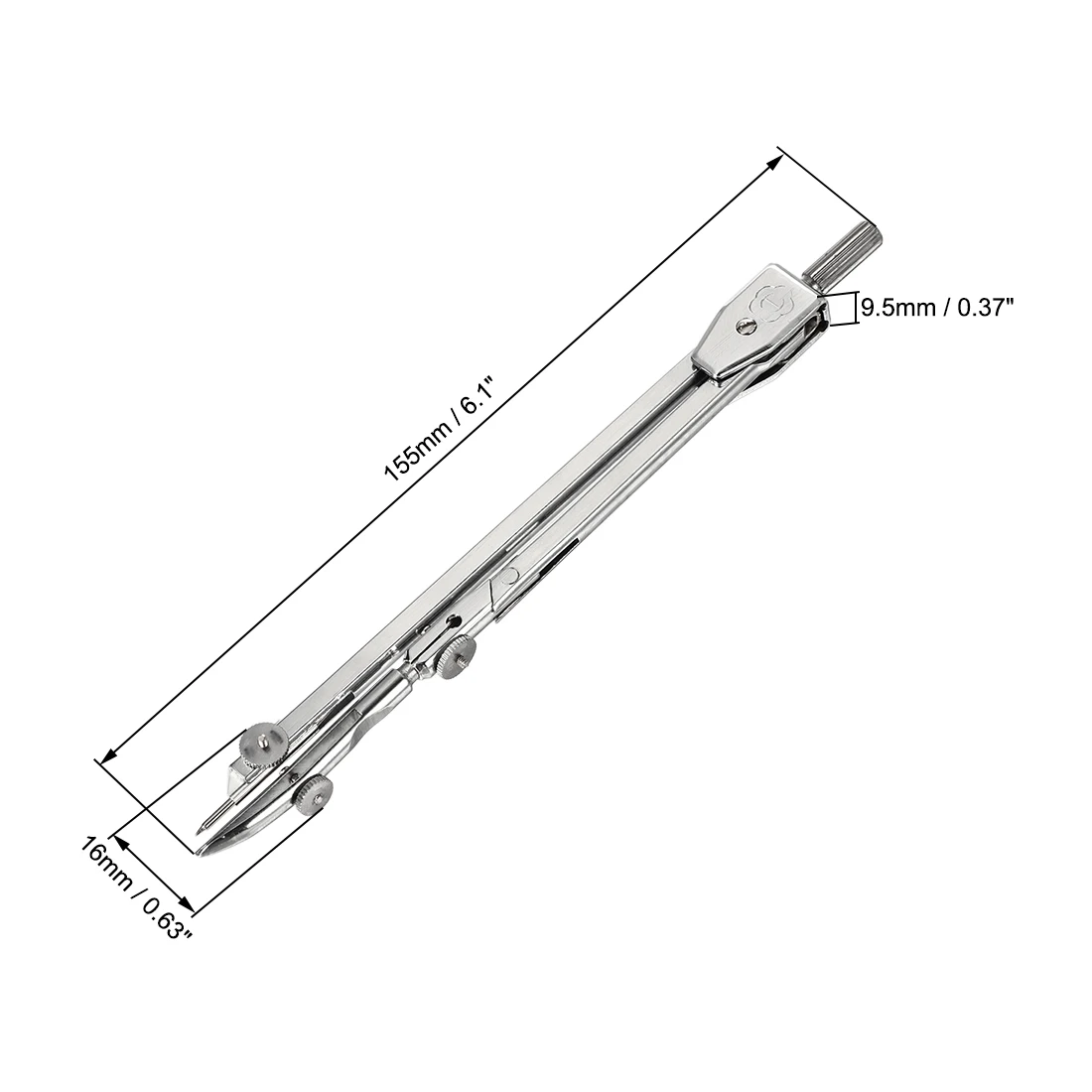 uxcell 1Pcs Metal Compasses Set with 3 Replacement Parts and Storage Case to Drafting Architectural Drawings Engineering | Инструменты