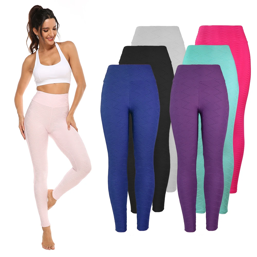 IWUPARTY розовые Леггинсы для йоги с высокой талией спортивные Для женщин Фитнес