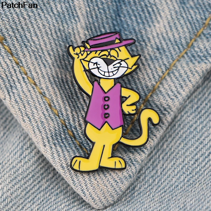 

20pcs/lot A3033 Patchfan Cartoon Animals Style Cat Pin Badge Buttons Brooch Anime Lovers Denim Shirt Lapel pins