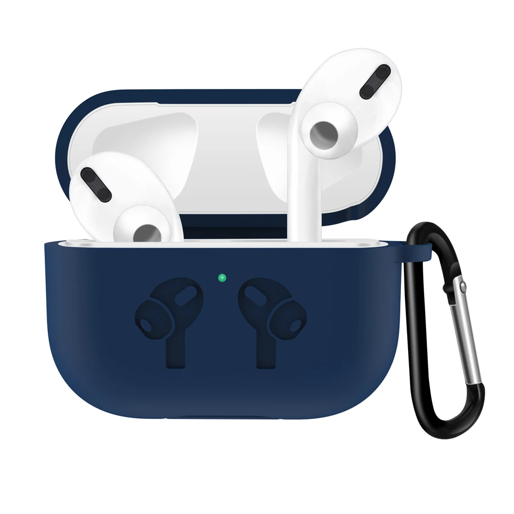 Для Apple Airpods Pro Чехол Air Pods Pro Чехол Funda беспроводные наушники защитный чехол для Air Pods Pro Earpods чехол - Цвет: Dark blue