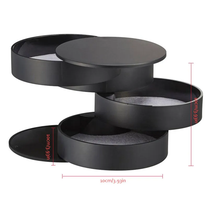 Шкатулка для ювелирных изделий девочек в европейском стиле лоток хранения на 360 °