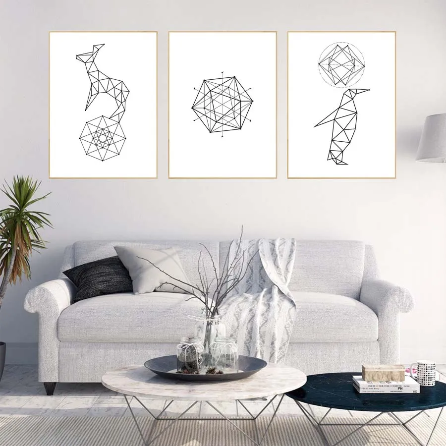 Абстрактные принты плакаты геометрические картины на холсте стене рисунок