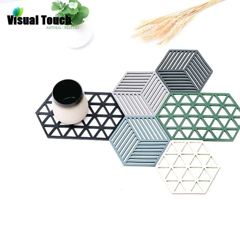 Визуальные сенсорные разноцветные Противоскользящие силиконовые подставки под