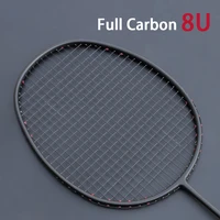 professional ultra light 8u full carbon fiber badminton racket strung offensive type rackets racquet max 35lbs padel sports
