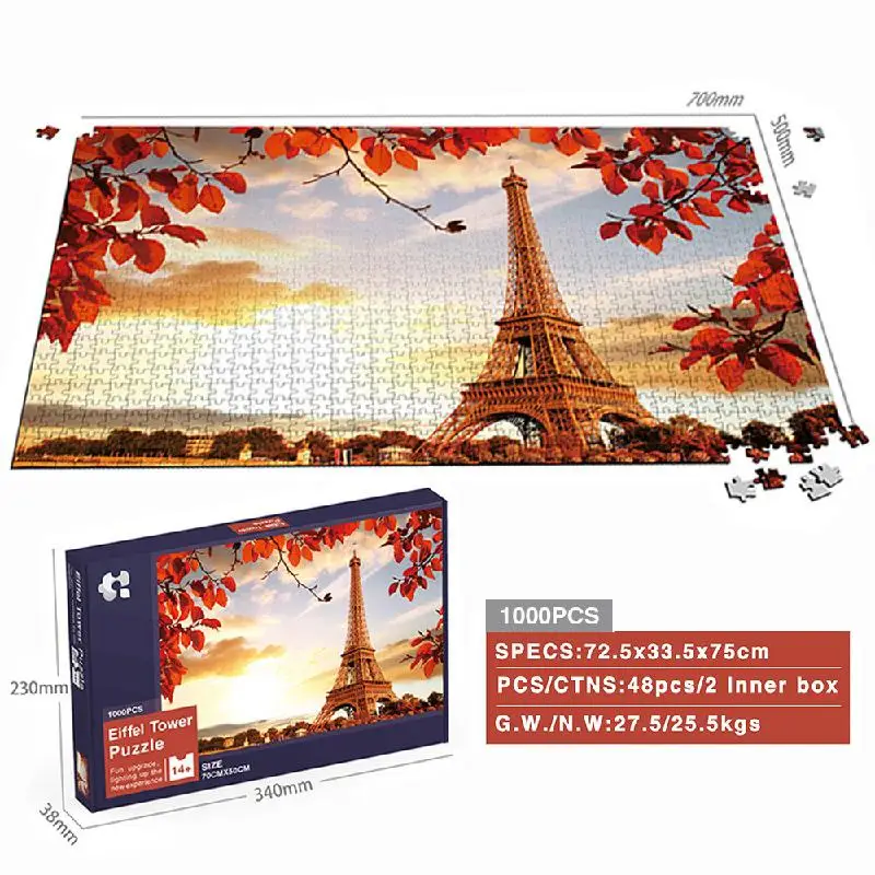 

Adult 1000 Pieces Of Creative Paper Landscape Oil Painting, Building The Great Wall, Customized Plane Puzzle, Children's Toys