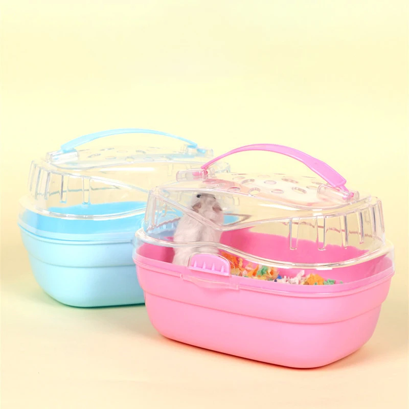 

1 Pcs Hamster Bird Parrot Cage With Portable Transparent Cage Supplies Hamster Nest Hedgehog Guinea Pig Cage Pet Supplies