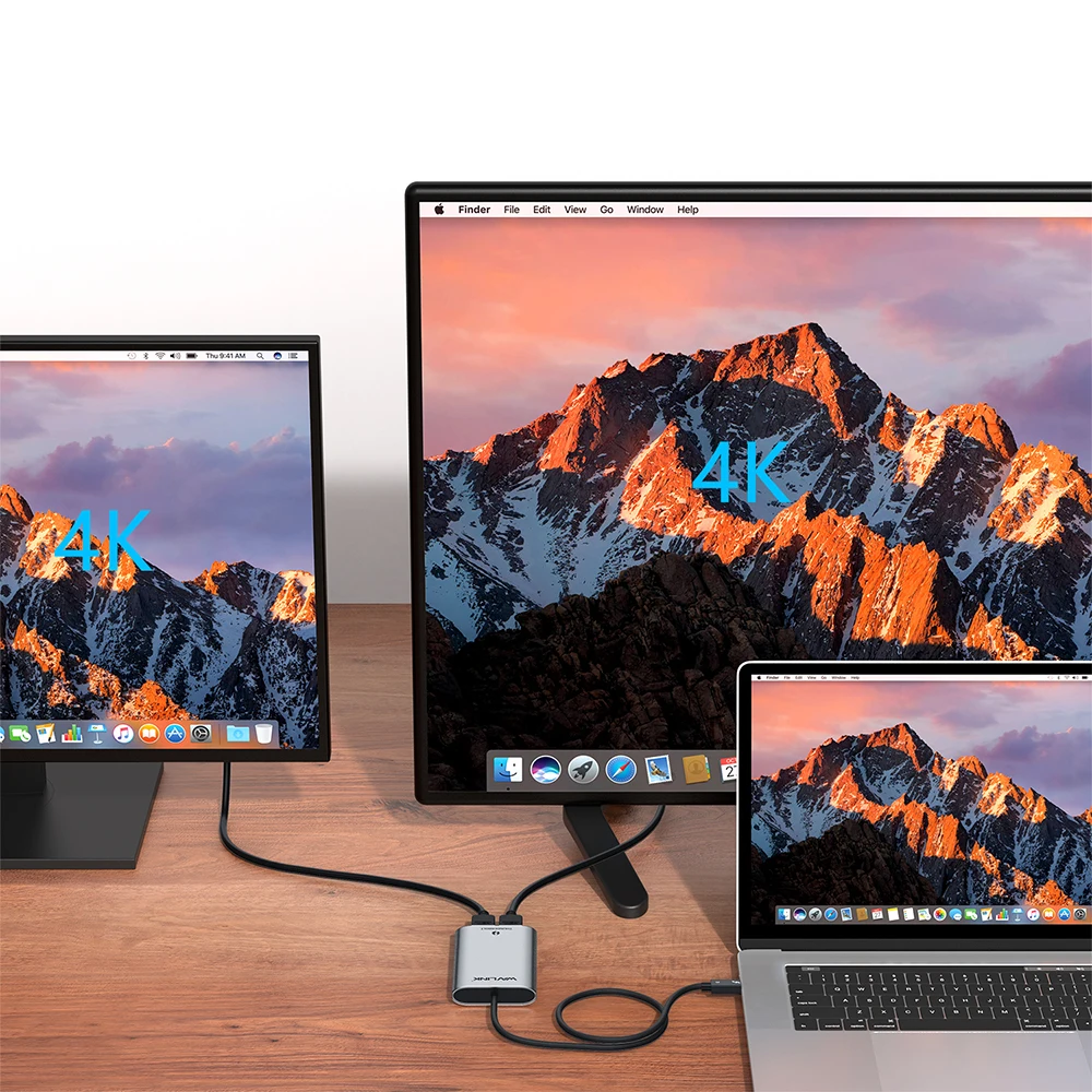 Адаптер Thunderbolt 3 dual HDMI Copmatible Display adapter USB C Hub конвертер Поддержка 4K Ultra HD Type