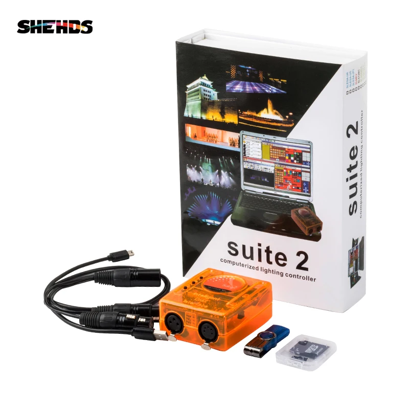 Sunlite Suite2 FC профессиональный сценический контроль программного обеспечения DMX-USB интерфейс DMX контроллер консоль диско DJ вечерние школьные светильники