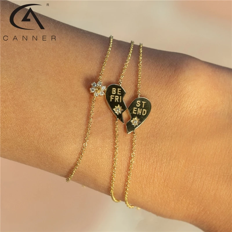 

Браслет CANNER из серебра 925 пробы для женщин, девочек-подростков, минималистский Браслет, подвески на ключицы, модные ювелирные украшения, под...