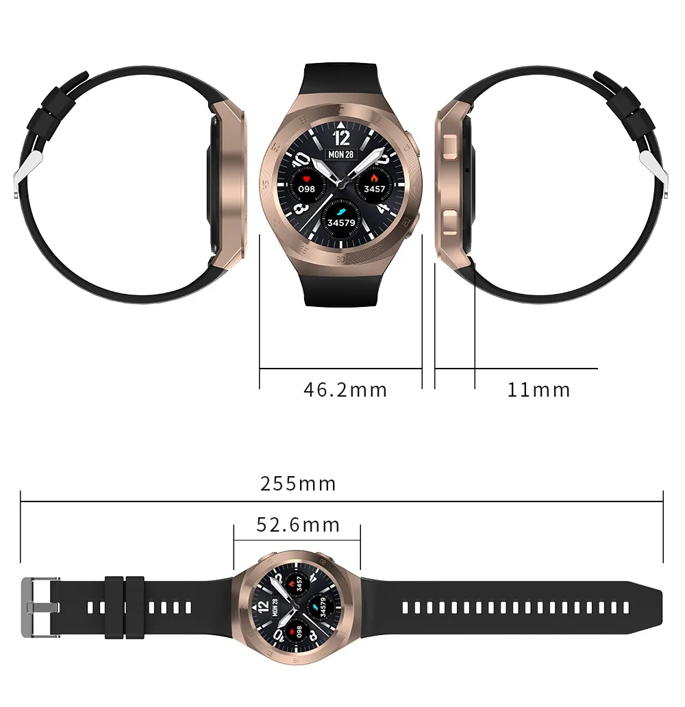 

Fashion multifunctional men's smart watch new full touch screen sports fitness IP68 waterproof bluetooth watch for Android iOS