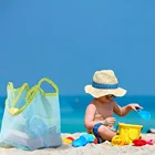Пляжная сумка, Детская переносная Сетчатая Сумка с отверстием для песка, детские игрушки, сумка для полотенец, сумка для хранения детских игрушек, сумки для мелочей, косметички, сумки для макияжа