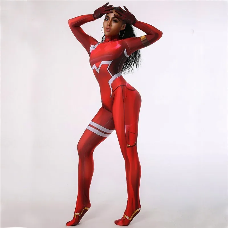 Костюмы для косплея Zentai взрослых и детей белого цвета Zero Two 002 Ichigo Ikuno Kokoro Miku Hiro