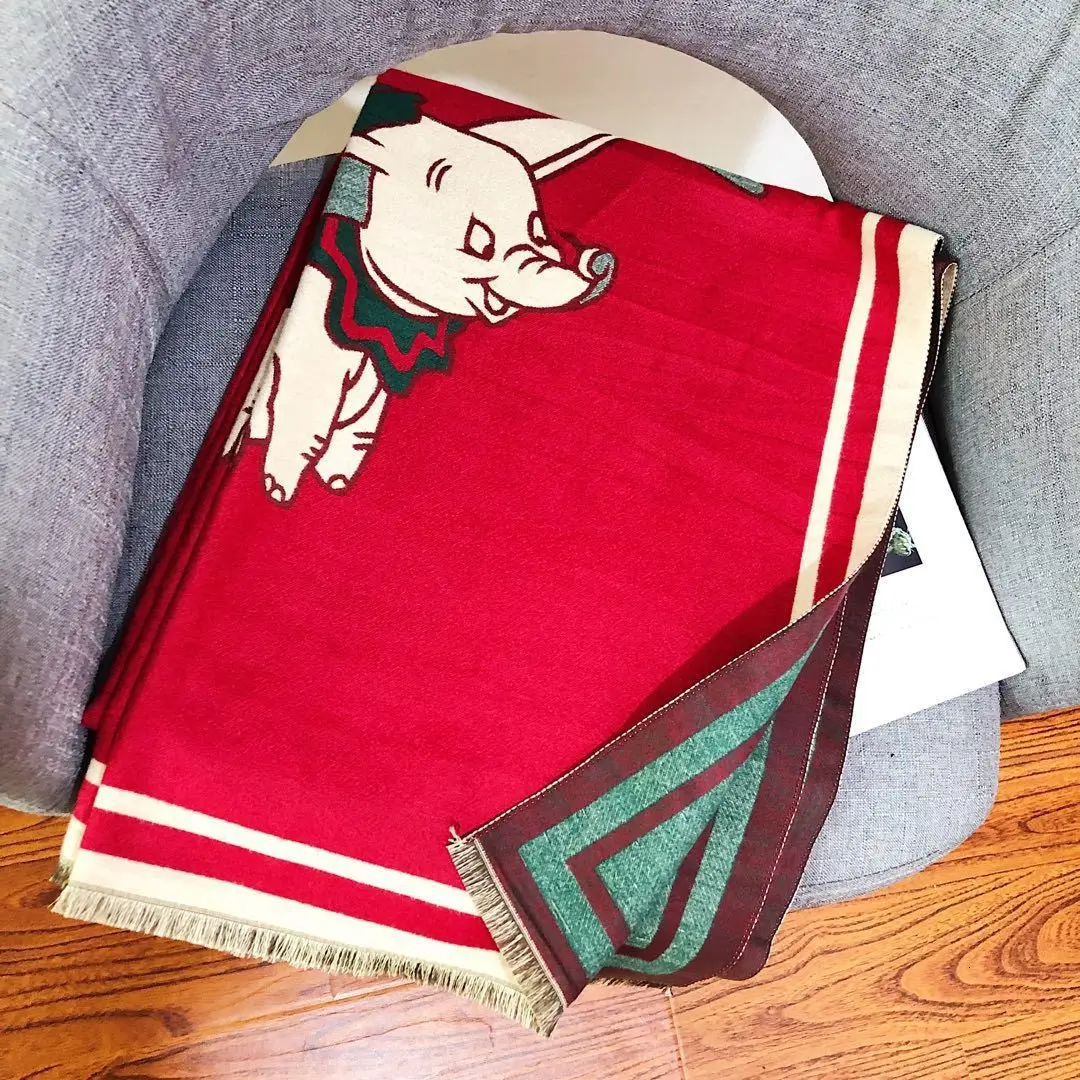 INS маленький летающий слон кашемировый двусторонний сохраняющий тепло шарф