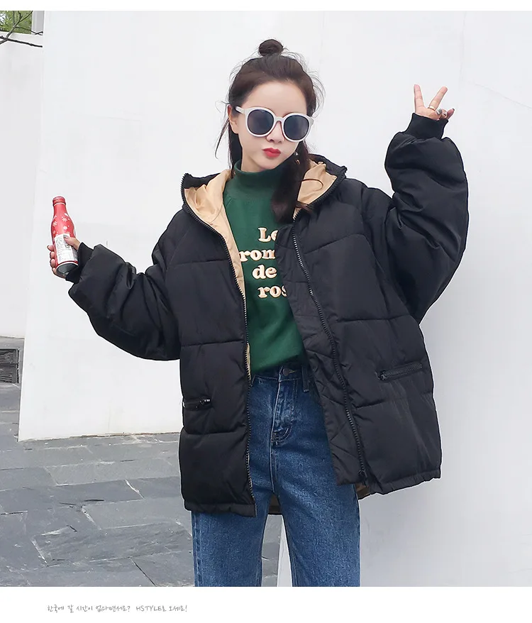 Зимняя женская куртка, большие размеры, настоящая новинка, полная молния, однотонная, модная, хлопок, стеганая куртка, большие размеры, с капюшоном, теплая