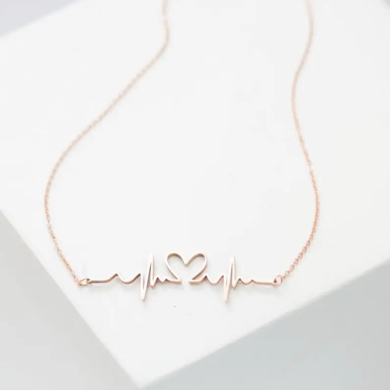 Ожерелье Duoying Heart Beat на заказ, ювелирное изделие, ожерелье медсестры, выкидывание, память, подарок на память, подарок для беременных, подарок для мамы