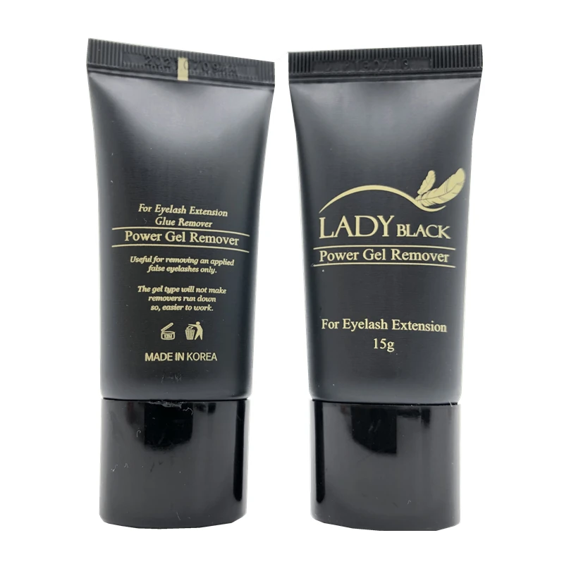 

Lady Black Power Gel Remover For Eyelash Extensions Korea False Lash Glue Remover Beauty Makeup Lashes Tools Wholesale 15g
