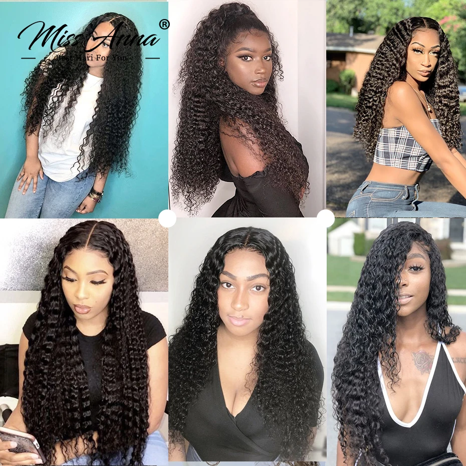 

Missanna 36 38 40Inch Deep Wave Bundles With 4x4 5x5 6x6 Closure Brazilian 100% Human Hair Thick Natural Black Color Remy Hairs
