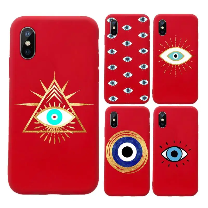 

Turkish lucky Blue Evil Eye Abstract Phone Case coque Candy Color for iPhone 11 12 mini pro XS MAX 8 7 6 6S Plus X SE 2020 XR