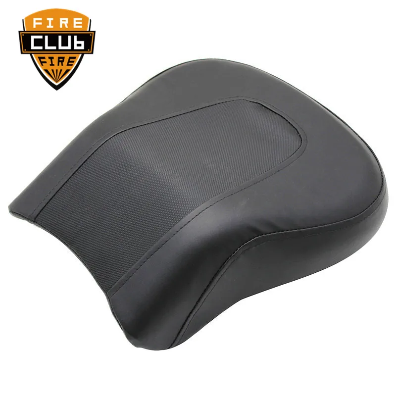 

Motorcycle Black Leather Rear Seat Pillion Passenger Seat Cushions For Harley Softail Fat Boy FLSTF 2008-2014