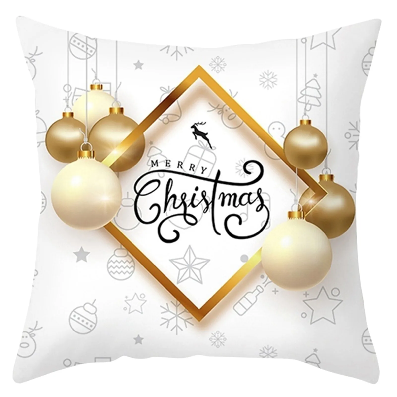 

45x45cm Cartoon Santa Claus Elk Christmas Pillowcase 2021 Christmas Decor for Home Merry Christmas Ornament Navidad Xmas Gifts