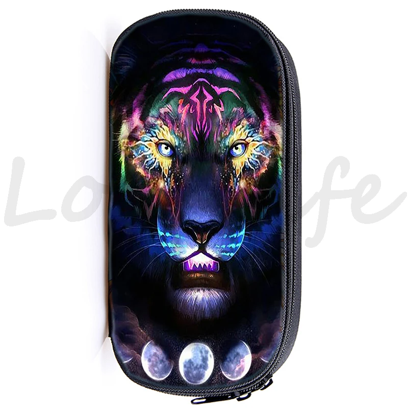 Женская сумка для карандашей с волком классные школьные Пеналы сумки макияжа