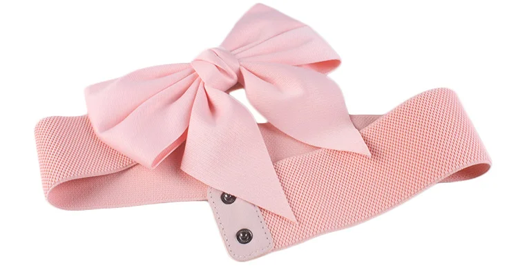 Женский эластичный пояс с бантом и широким ремнем подходит к платьям рубашкам