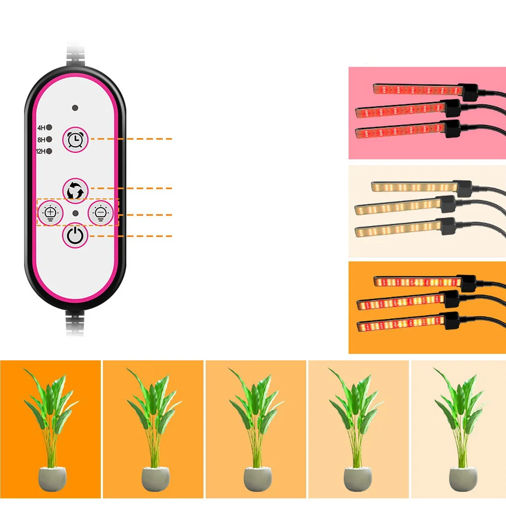 

EU Plug LED Grow Light Full Spectrum Phytolamp Grow Tent Phyto Lamp for Plants Flower Vegetable Indoor Grow Box Home Use