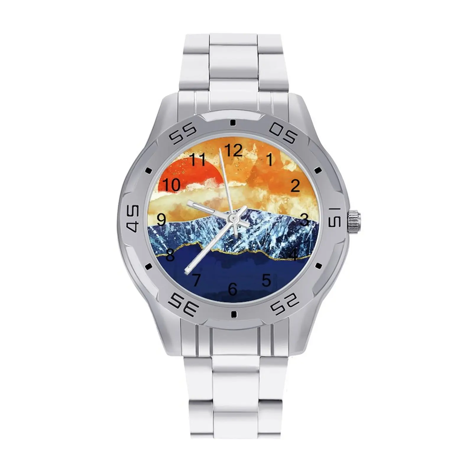 

Mountain Quartz Watch Design Classic Wrist Watch Stainless Upwrist Sports Teens Wristwatch