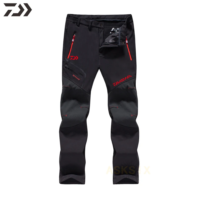 

Daiwa Men's Winter Fishing Pants Velvet Waterproof Windproof Daiwa Outdoor Wearing Breathable Hiking Camping Fishing Clothes