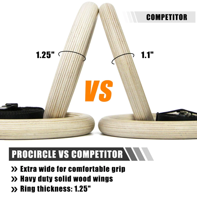 Новые деревянные гимнастические кольца 28 мм для спортзала с регулируемыми