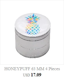 HONEYPUFF 50 мм 4 части CNC алюминиевый измельчитель металла табака травы Точильщик курительная дробилка Мы можем настроить ваш логотип